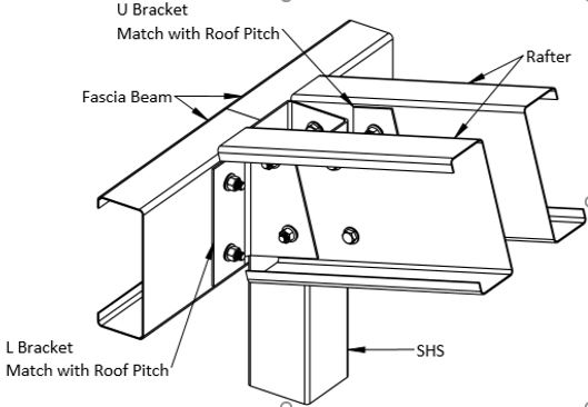 Joint on the solar ready gable carport - Car Covers and Shelter