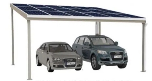 solar carports - double solar carport