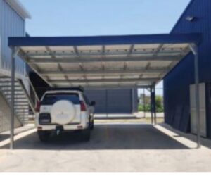 Double solar carport in Mackay Queensland - solarcarportsonline