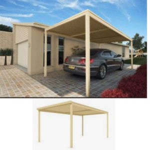 Is a Skillion Carport a Flat roof Carport? A Lysaght Skillion from Car Covers and Shelter