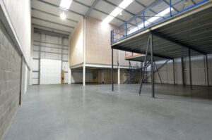 Mezzanine floor in warehouse - Professional Choice Sheds